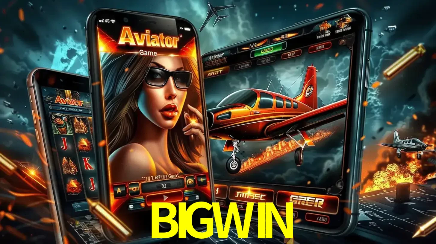 O popular jogo de apostas Aviator exibido em vários celulares e tablets, mostrando a interface emocionante e a ação de voo disponíveis para jogar agora no BIGWIN.